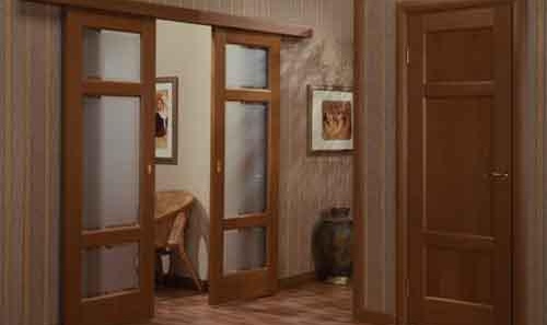 Двойни плъзгащи интериорни врати