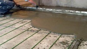 Монтаж на електрическо подово отопление в замазка