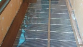 Монтаж на електрическо подово отопление на балкона