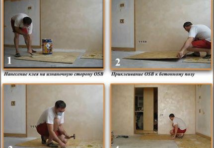 Подово изравняване на OSB