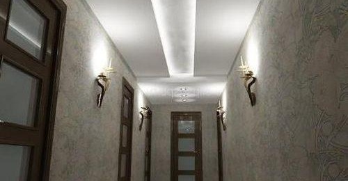 Таван от гипсокартон в коридора