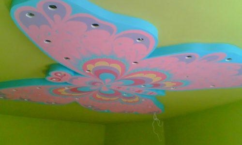 Двустепенен таван от гипсокартон за детска стая