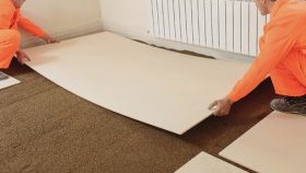 сухо полагане на пода