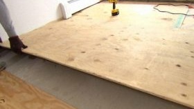 Монтаж на шперплат под ламинат