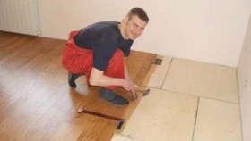 Монтаж на шперплат под ламинат