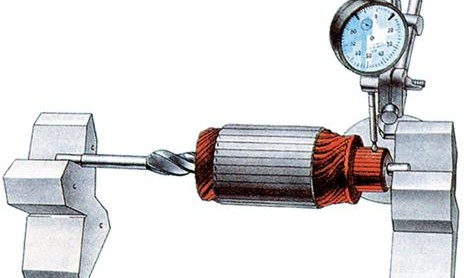 Възможност за измерване на биенето на комутатора спрямо ротора