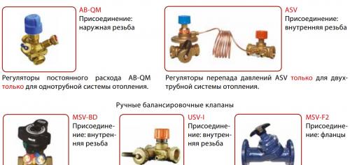 баланс вентили