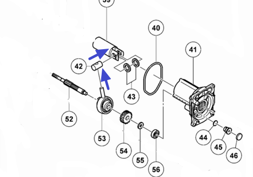 Монтажна схема на блока за транслационно движение