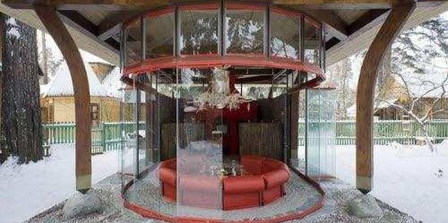 Как да затворите прозорците в беседката с изглед7