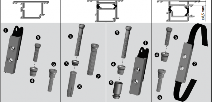 фиксирайте алуминиеви панти на вратите