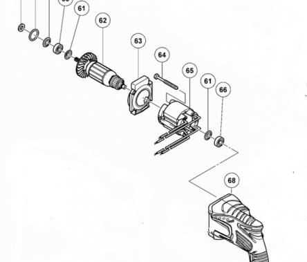 Монтажна схема на статора и ротора