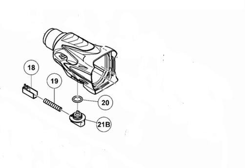 Схема на сглобяване на дръжката на превключвателя на режима