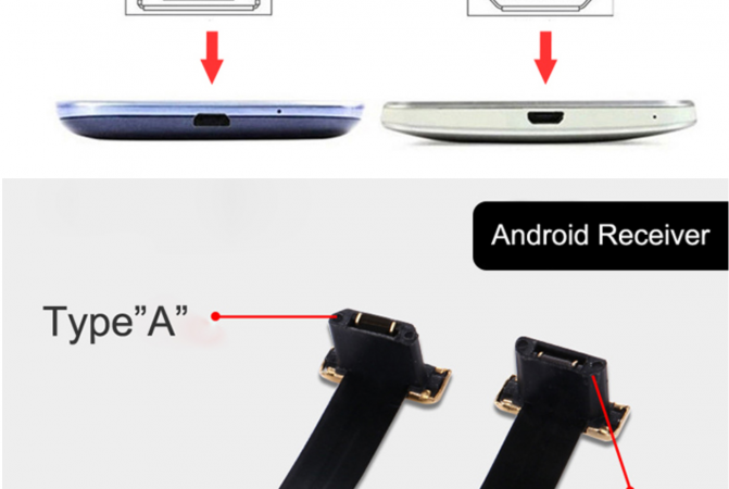 Различни видове свързване на микро usb букса