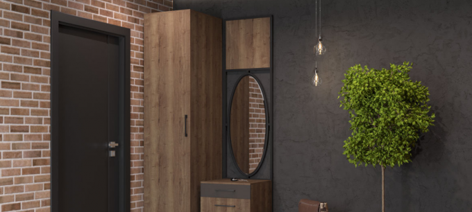 коридор в стил лофт