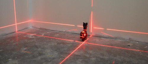 земно измерване с лазерен нивелир