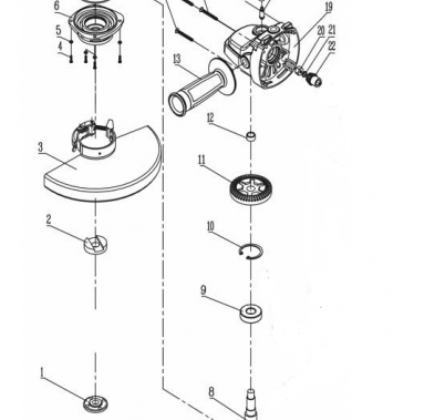 схема на скоростна кутия interskol ushm 230-2000