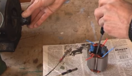 Свързване на намотките на статора към LATR