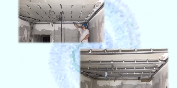 закрепване на окачвания, както и таванни профили за рамката на тавана