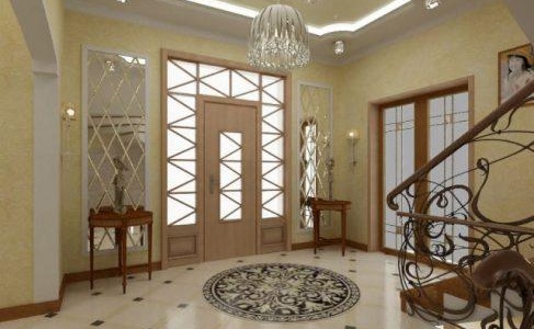 сложете плочки около вратата