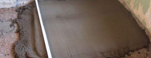 бетонна замазка преди полагане на плочките