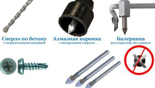 какъв тип свредло за пробиване на плочката