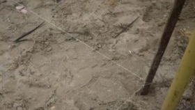 маркиране на зоната за облицовка