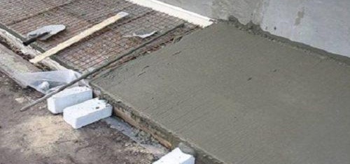 облицовка върху бетонна основа