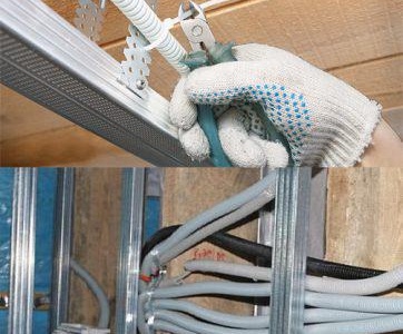 окабеляване на тавана