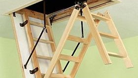 Снимка на DIY тавански стълби