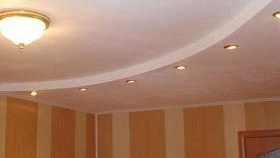 Монтаж на снимка на таван от гипсокартон на две нива