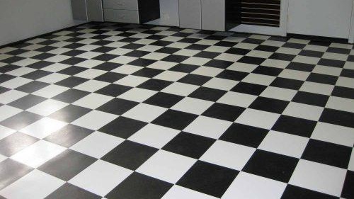 черно-бял диагонален под