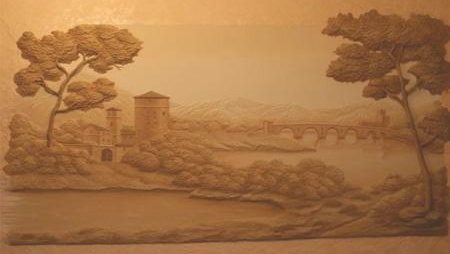 Замък Пейзаж Снимка Декоративен гипсов панел