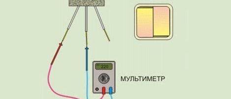 Проверете напрежението между маркираните проводници