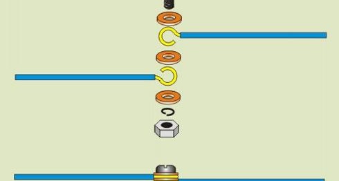 Винтова връзка, чрез фото шайби