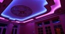 LED лента в дизайна на тавана в апартамента