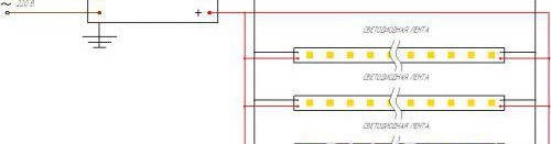 Електросхема на LED лентата