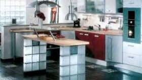 мебели от стъклен блок